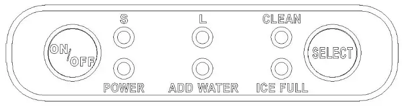 CROWNFUL IM2102T-UL1 Ice Maker -CONTROL PENEL
