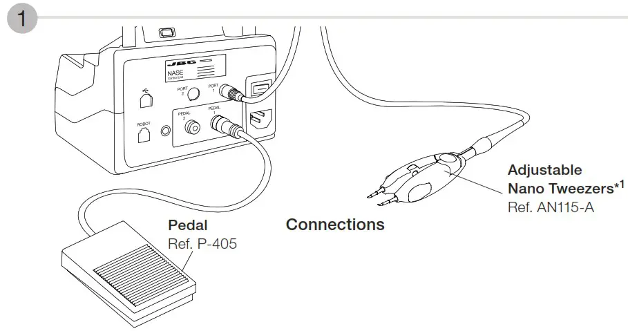 JBC NAN Series NANE 1C 2 Tool Nano Soldering Station - Chip Compoments Rework Process using Tweezers and Pedal 1