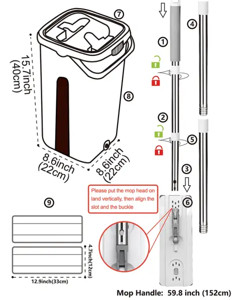 Tsmine-Flat-Mop-Bucket-Hands-Free-Self-Cleaning-Degree-Flexible-Head-Floor-Mop-1