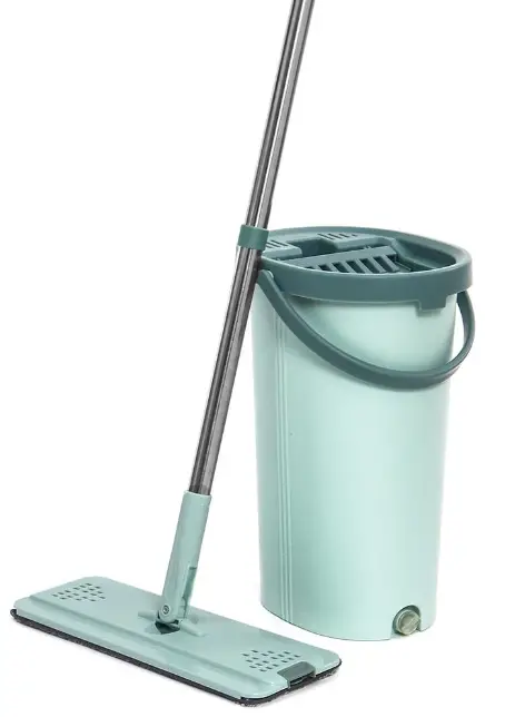 Tsmine-Flat-Mop-Bucket-Hands-Free-Self-Cleaning-Degree-Flexible-Head-Floor-Mop