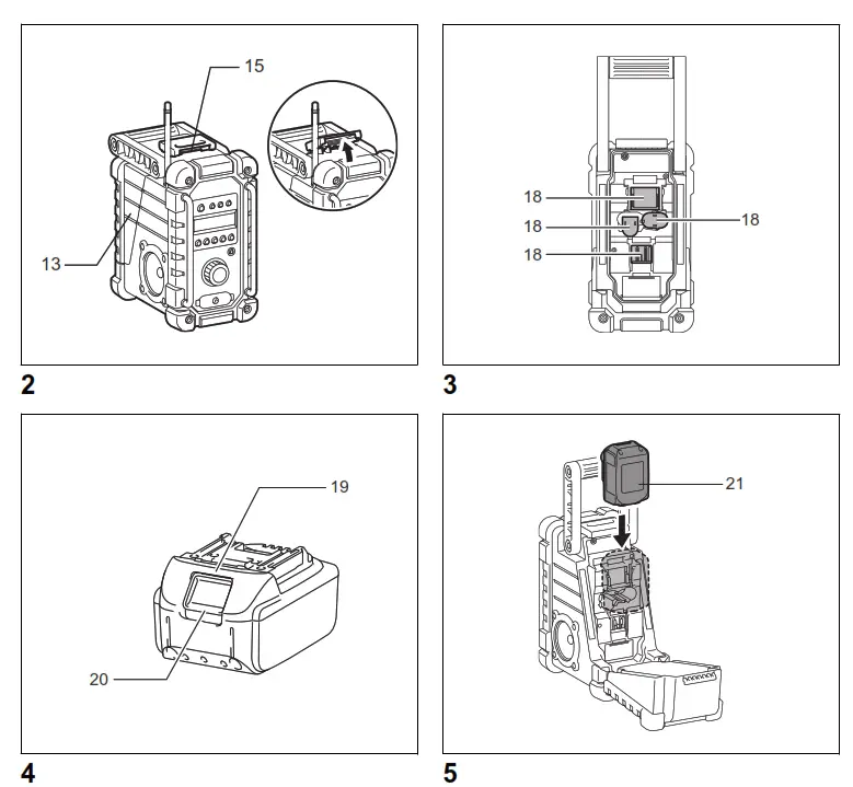 makita DMR109 Job Site Radio - fig 2