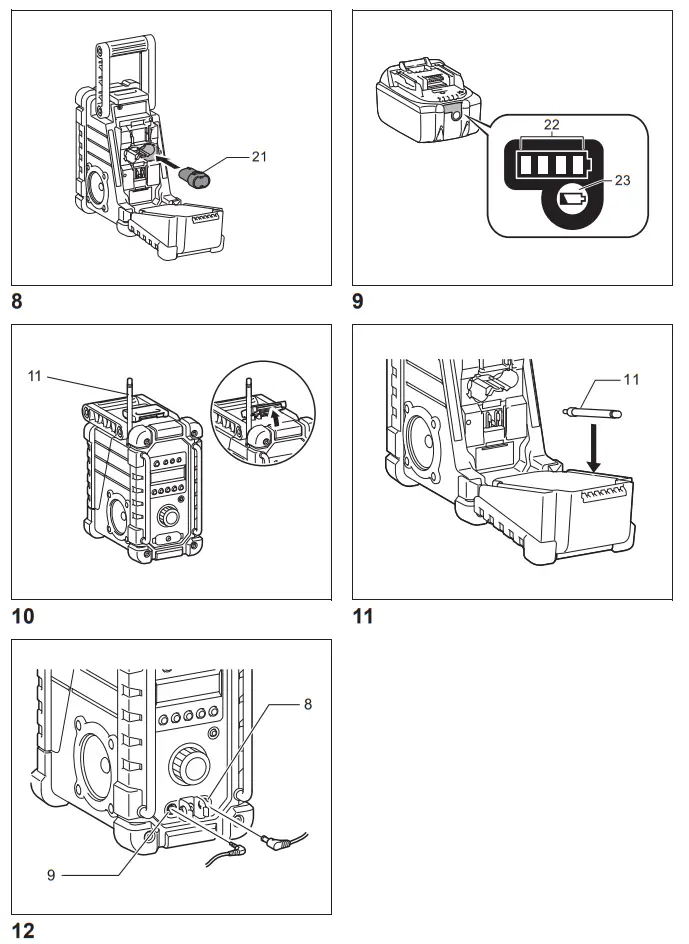 makita DMR109 Job Site Radio - fig 4