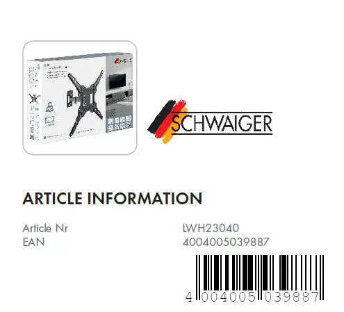 SCHWAIGER-LWH23040-TV-Wall-Mounts-fig1