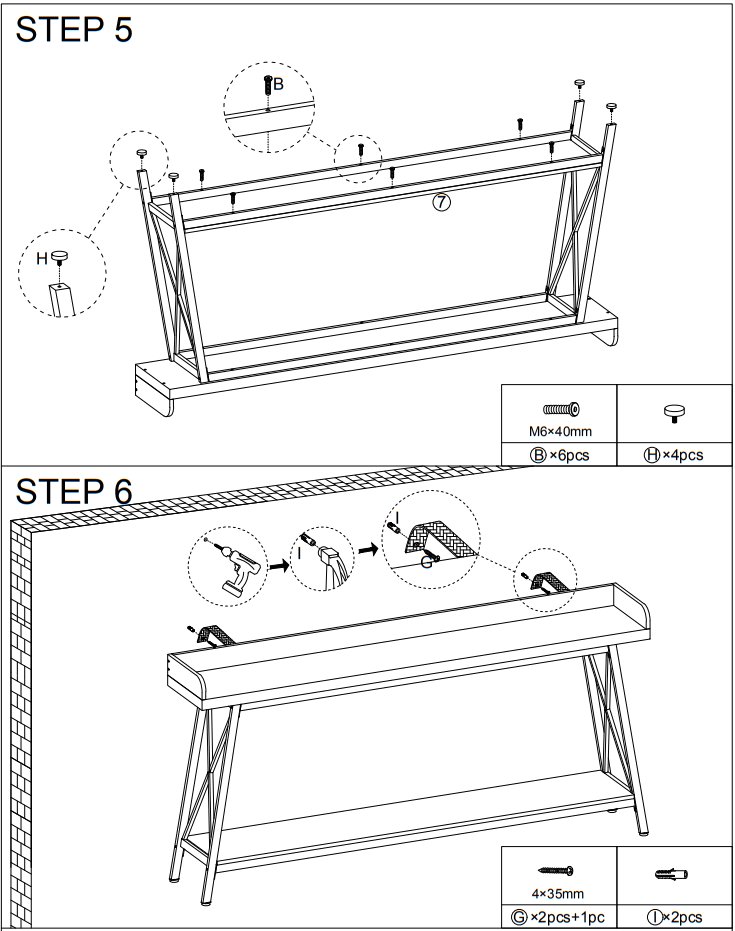 BYBLIGHT BB F1545GX Turrella 70.9 Inch Wood Extra Long Console Table - 3
