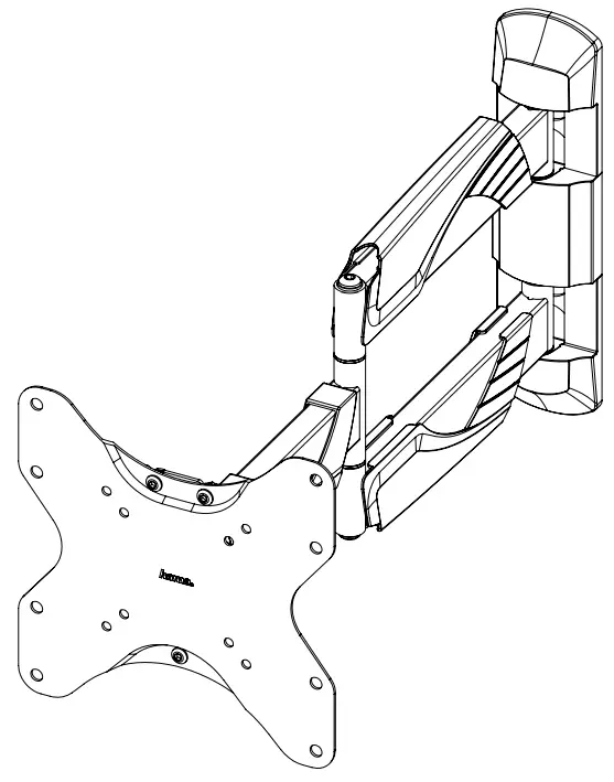 hama 00118665 Full Motion TV Wall Bracket -