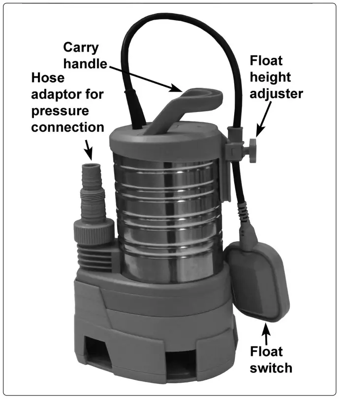 SEALEY WPS225P Submersible Stainless Water Pump - fig 2