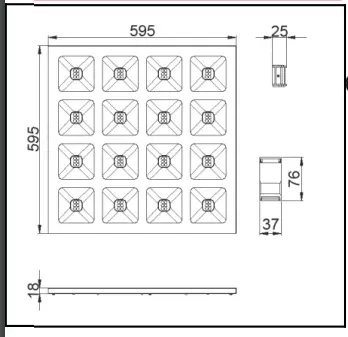 resistex 621471 Ydile 5081lm BL 4000K Commercial Downlight fig 1