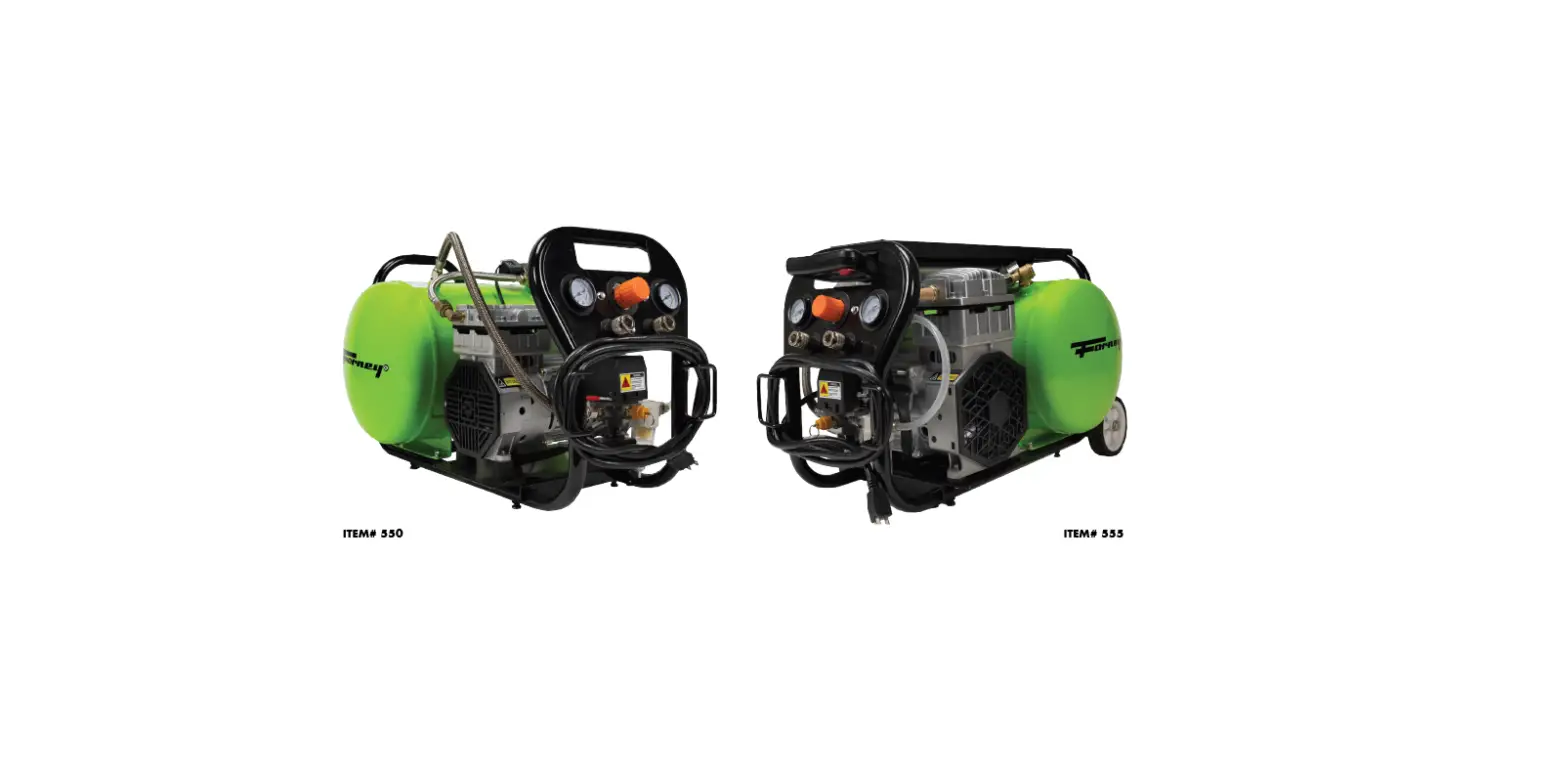 Forney 550 4 Gallon Oil Free Air Compressor Owner's Manual Forney 550 4 Gallon Oil Free Air Compressor Owner's Manual