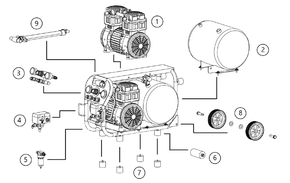 Forney 550 4 Gallon Oil Free Air Compressor Owner's fig 9