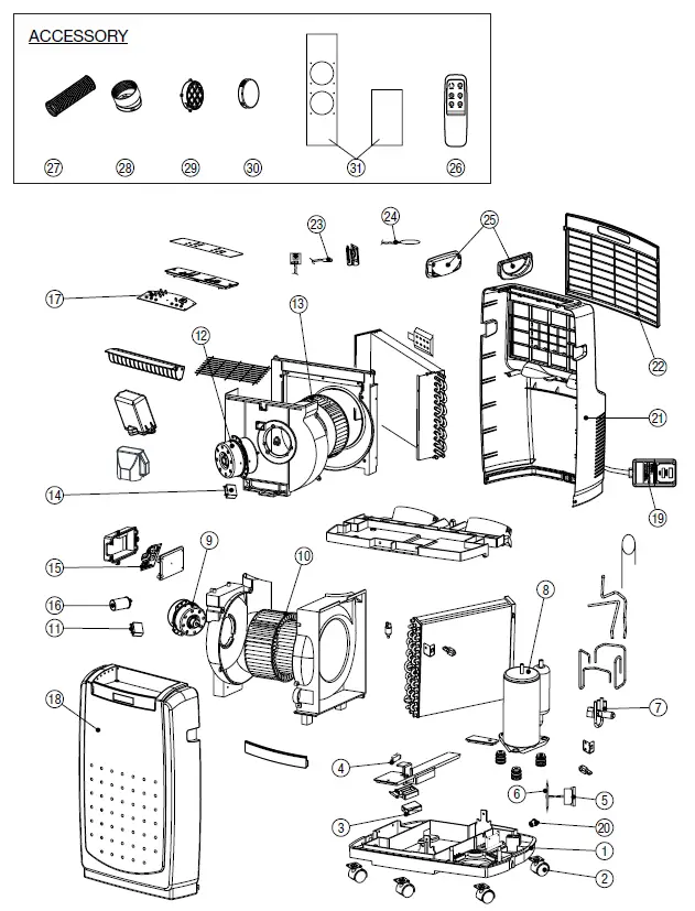 TOYOTOMI TAD-T40LW Portable Air Conditioner 1