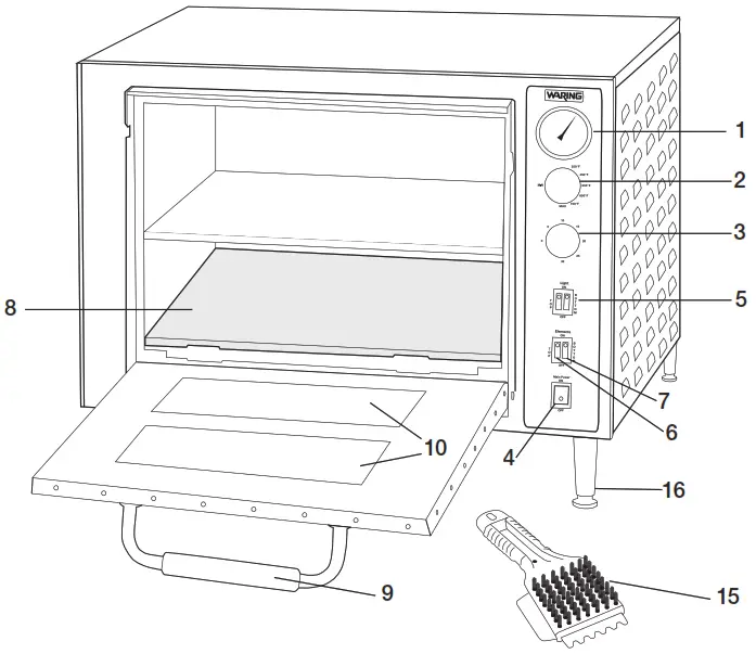 WARING COMMERCIAL WPO700 Heavy Duty Double Deck Pizza Oven - 1