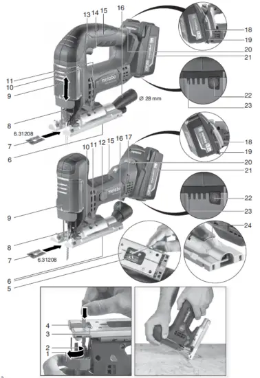 metabo STA 18 LTX 100 Cordless Jigsaw 1