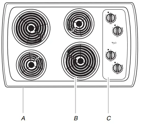 Whirlpool RCS2012RS 21-inch Electric Cooktop with Stainless Steel Surface-002