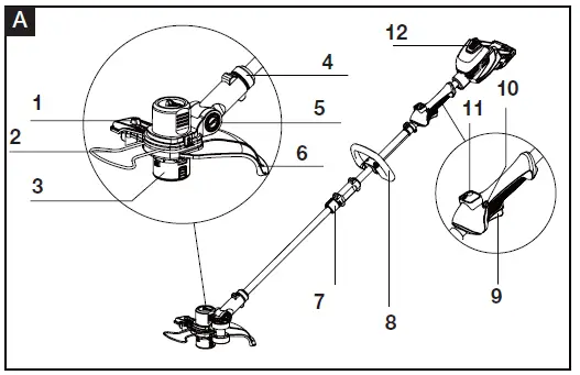YARD FORCE LT G33A 40V Cordless Grass Trimmer-1