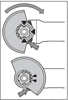 BOSCH GWS 14-125 S Angle Grinder Instruction Manual - Protective guard for grinding