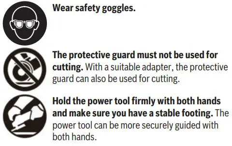 BOSCH GWS 14-125 S Angle Grinder Instruction Manual - safety information
