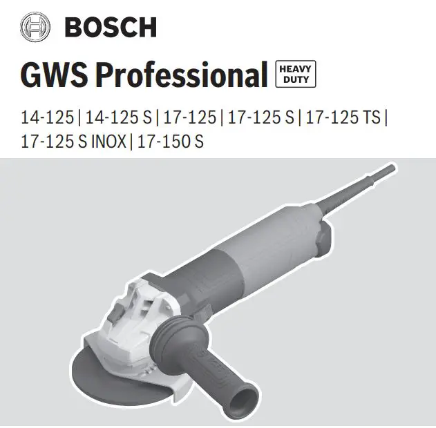 BOSCH GWS 14-125 S Angle Grinder Instruction Manual