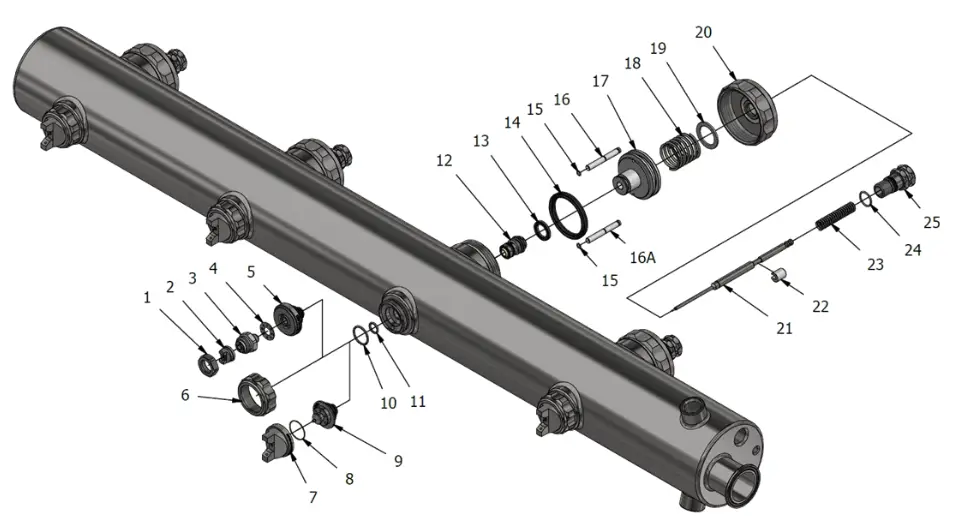 Spraying Systems 63600A Automatic Air Atomizing Manifold - MANIFOLD DIAGRAM