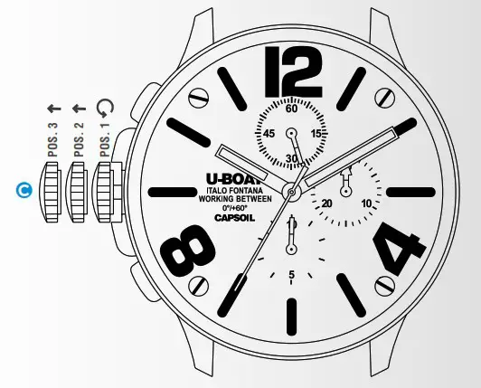 U BOAT CAPSOIL Chrono - SETTING THE PRECISE TIME