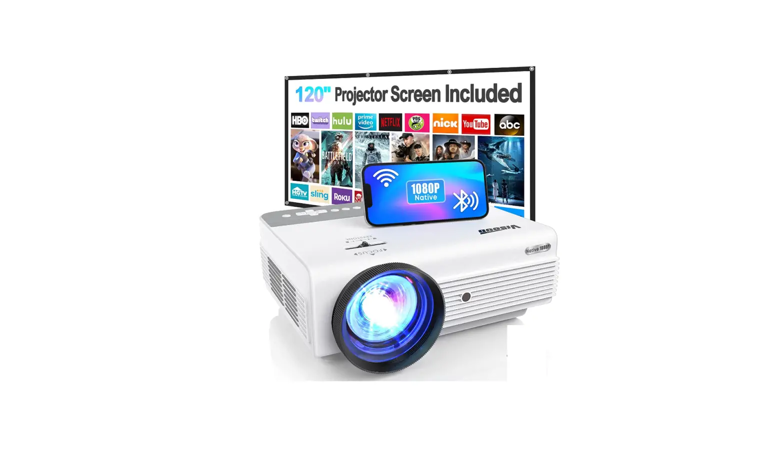 Visoud ‎v6 1080p Wifi Bluetooth Projector User Guide