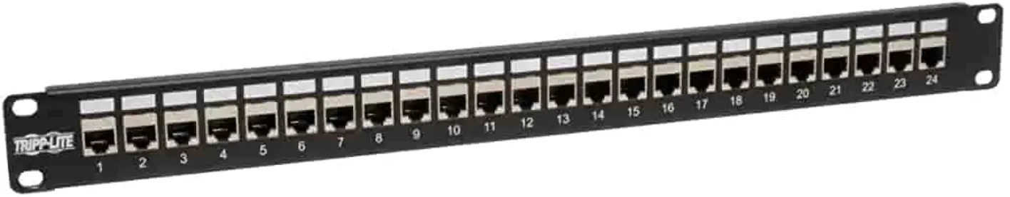 N254-024-SH Shielded Cat6 24-Port Feed-Through Patch Panel