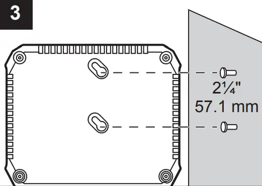 Install screws in the wall