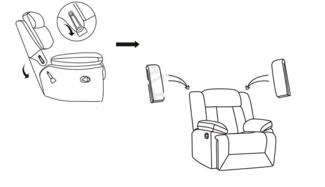 Aoibox SNMX2966 Square Arm Fabric Upholstered Modern Straight Sofa-3