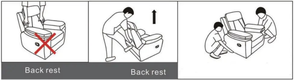 Aoibox SNMX2966 Square Arm Fabric Upholstered Modern Straight Sofa-PRODUCT