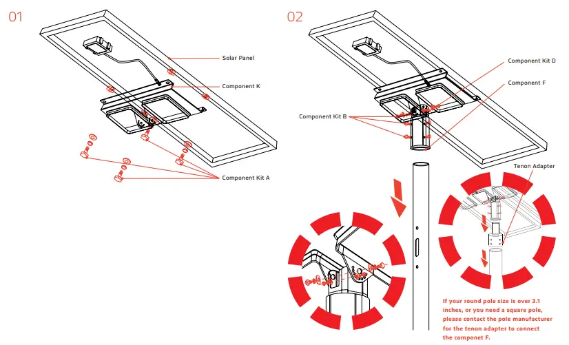 50W 75W Durable and Powerful Outdoor Satelis 75W Grey Solar Lighting - SATELIS 50W