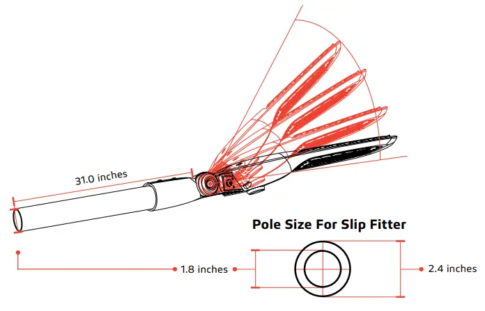 50W 75W Durable and Powerful Outdoor Satelis 75W Grey Solar Lighting - SLIP FITTER