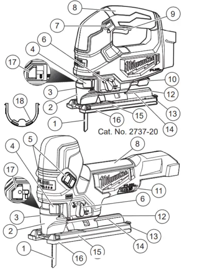 milwaukee-2737-20-M18-FUEL-18V-Lithium-Ion-Brushless-Cordless-Jig-Saw-fig 1