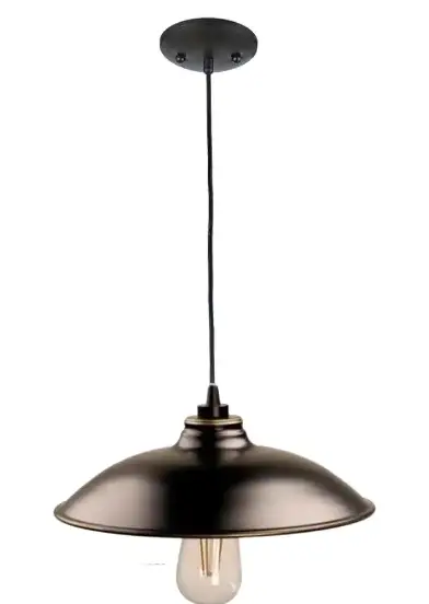 THE HOME DEPOT EL970BL 1-Light Black Outdoor Pendant Light-02