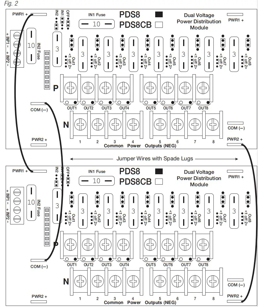 Altronix PDS8 Dual Input Power Distribution - Fig 2