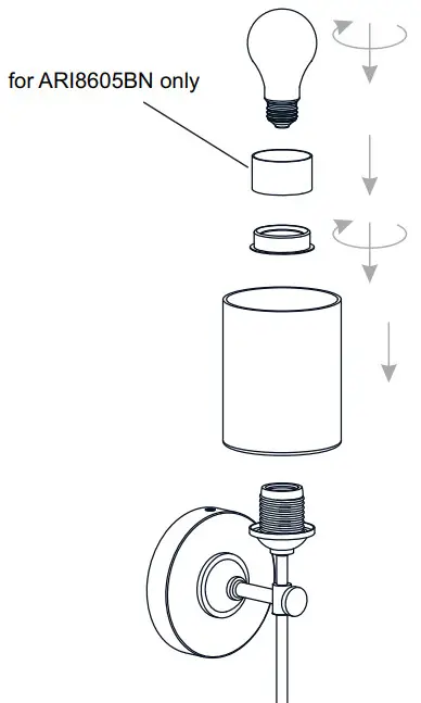 Quoizel ARI8605WS Aria 1 Light Weathered Brass Wall Sconce-fig7