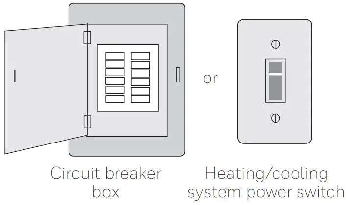 Honeywell RTH221B1047 Programmable Thermostat -- Power Back