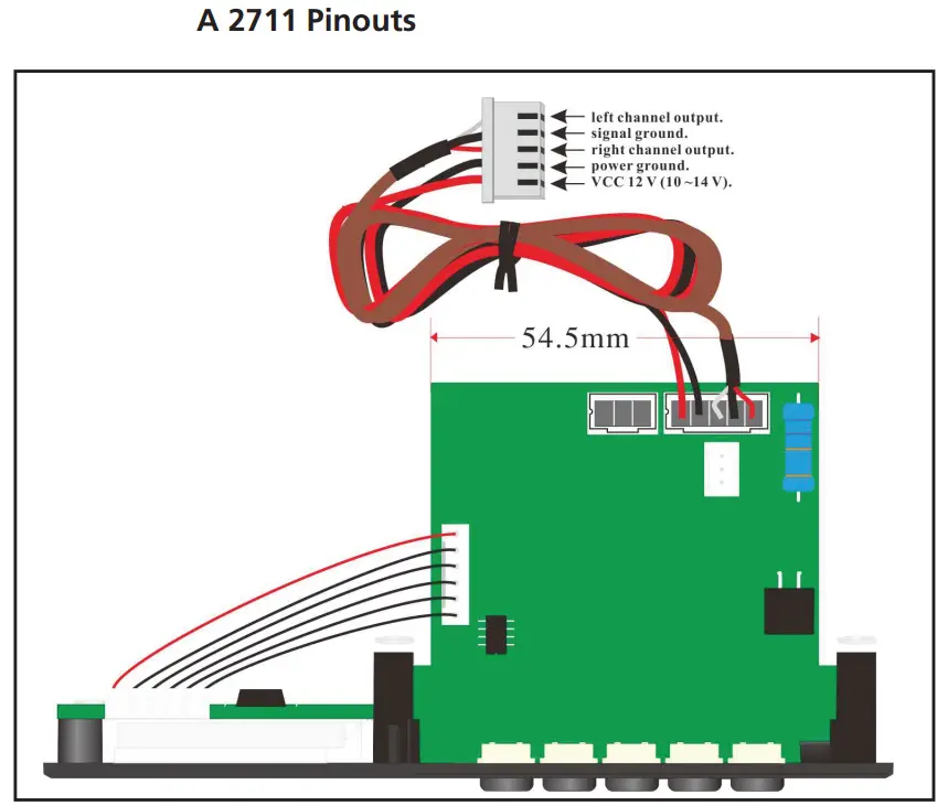 REDBACK A4285C Phase5 Public Address Mixer Amplifier - Pinouts