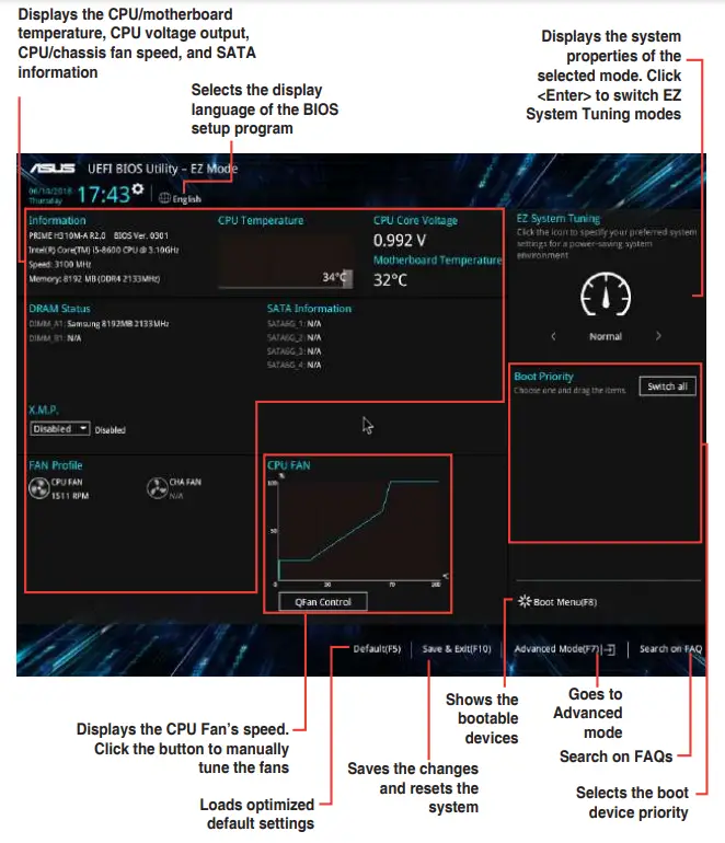 ASUS PRIME H310M A R2 0 Motherboard - EZ Mode