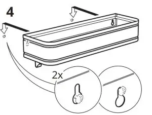 IKEA LILLASJÖN Wall Shelf with 5 Hooks-4
