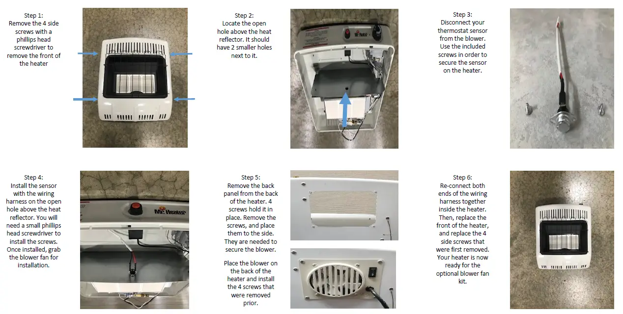 Installing your blower kit