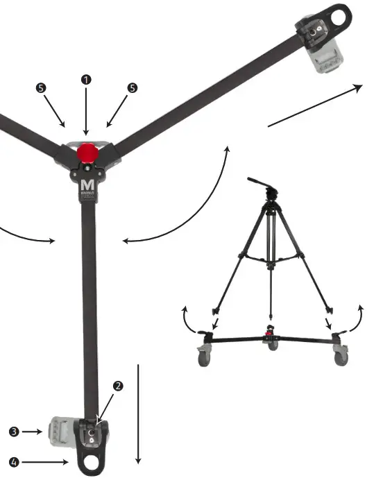 MAGNUS DSF-132 Dolly for Video Tripod-