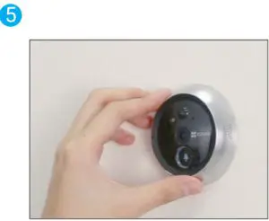 EZVIZ CSDP26E2 Wire Free Peephole Doorbell - Adjust camera's