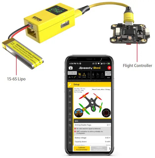 Speedy Bee RUN SB ADAPTER3 Adapter 3 Wireless Blackbox Analyzer - Physical Connection