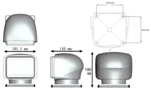 Allremote Wireless Technology 220SG Series Motorized Remote Control Searchlight