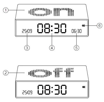 LEXON LR152 Flip Premium Reversible Alarm Clock fig 1