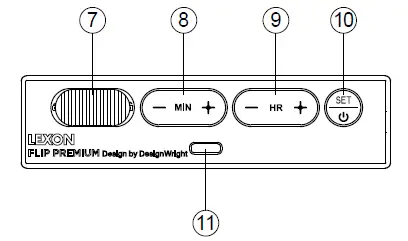 LEXON LR152 Flip Premium Reversible Alarm Clock fig 2