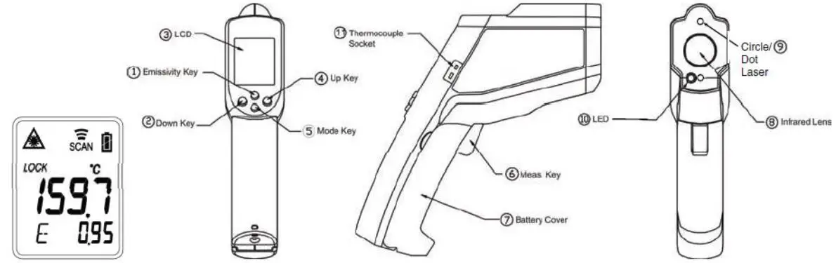OMEGA OS425-LS Series Handheld Infrared Thermometer-4