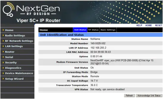 Viper SC+ Web Interface and Setup Wizard 1