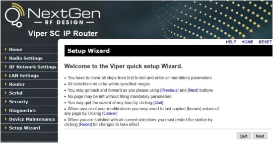 Viper SC+ Web Interface and Setup Wizard 2