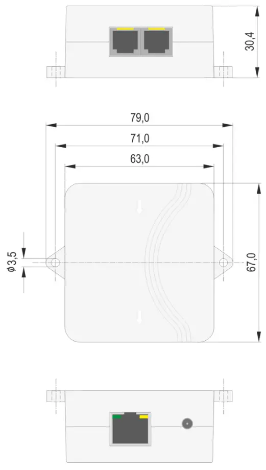 HW group HWg STE Thermometer-Mechanical dimensions