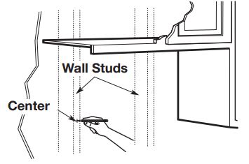 SAMSUNG ME21R7051SS Range Microwave Oven Instruction Manual - FINDING THE WALL STUDS